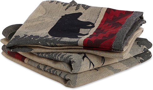 Cotton French Jacquard Dish Towels, 20x28 Set of 3, Decorative Tea Towels for Everyday Kitchen Cooking and Baking